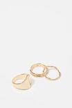 Ring 3 Pack, GOLD/FREE FORM - alternate image 1