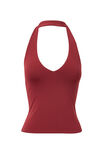 Luxe Halter Top, DEEP CHERRY - alternate image 6