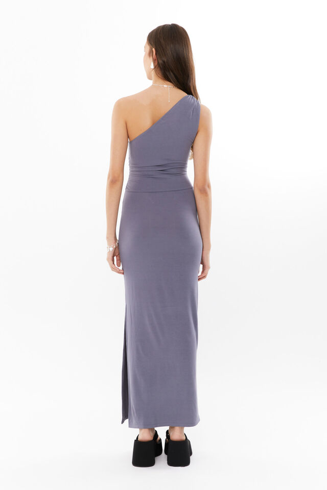 Shop Formal Dress - Soft One Shoulder Maxi Dress fourth image