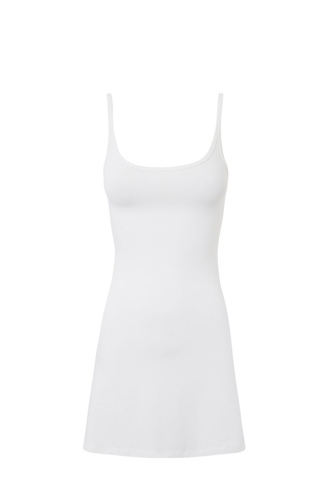 Lulu Super Smooth Scoop Neck Mini Dress, SUMMER WHITE