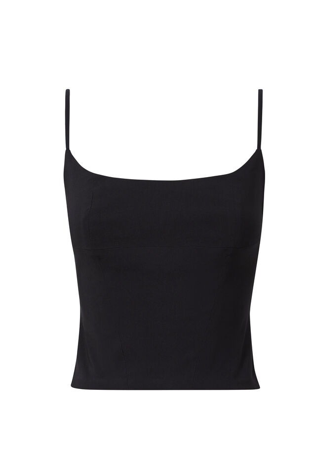 Caroline Corset Top, BLACK