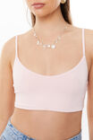 Luxe Micro Crop Top, GRAPEFRUIT PINK - alternate image 4