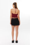 Soft Cowl Neck Halter Top, DEEP CHERRY - alternate image 3