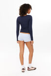 Elodie Square Neck Long Sleeve Top, NAVY LEAGUE - alternate image 3