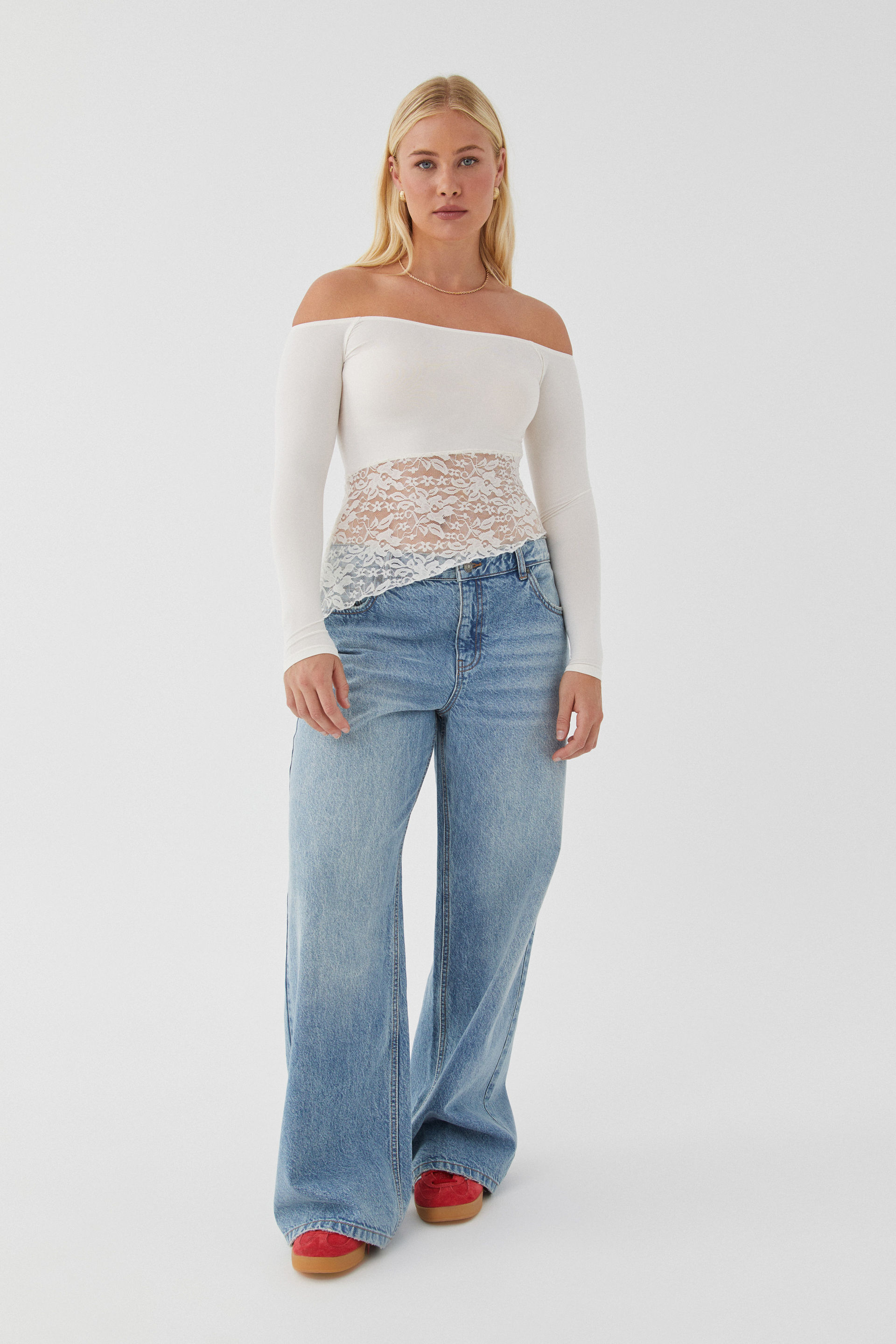 Nessa Splice Off Shoulder Top