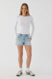 Boyfriend Denim Short, MARIA BLUE - alternate image 2