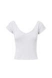 Neve Short Sleeve Off Shoulder Top, WHITE - alternate image 6