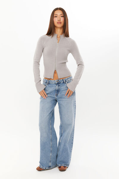 Low Rise Baggy Jean, ARCTIC BLUE