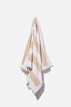 Luxe Beach Towel, PALE HONEY/WHITE STRIPE