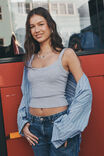 Tatum Oversized Shirt, BLUE STRIPE - alternate image 2