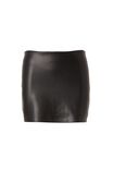 Vegan Leather Mini Skirt, BLACK - alternate image 7