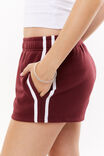 Malia Sweat Short, DARK PLUM/WHITE - alternate image 4