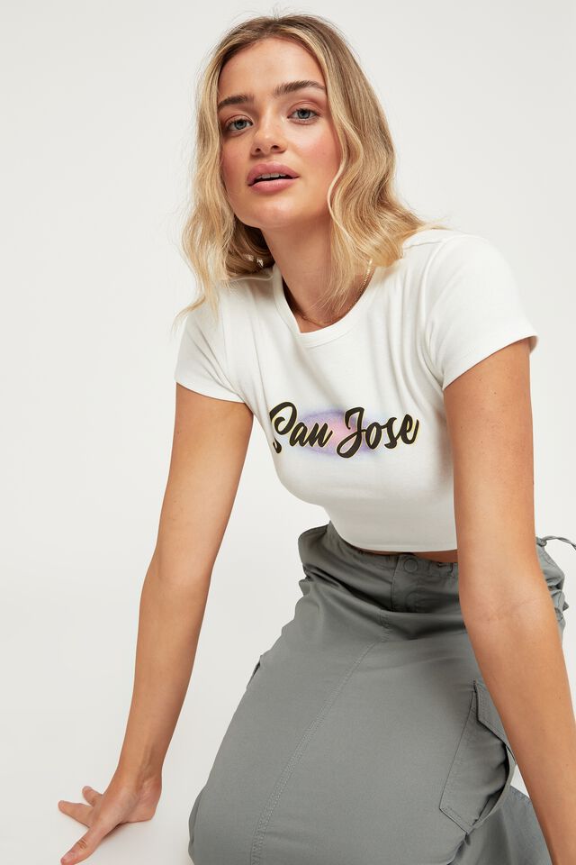 Bambi Printed T Shirt, WINTER WHITE/SAN JOSE SPRAY