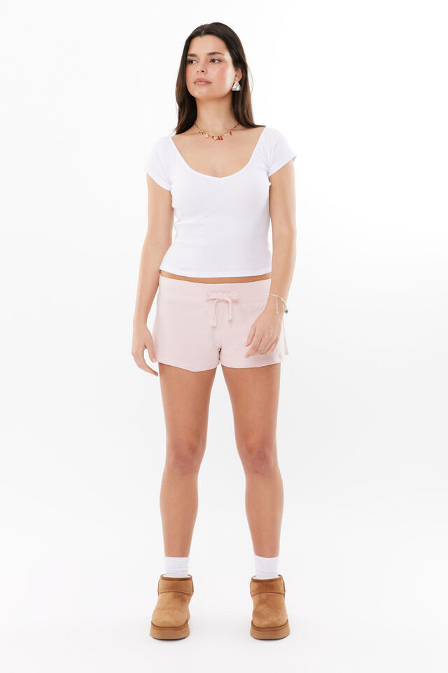 Ava Summer Sweat Short, CREPE PINK