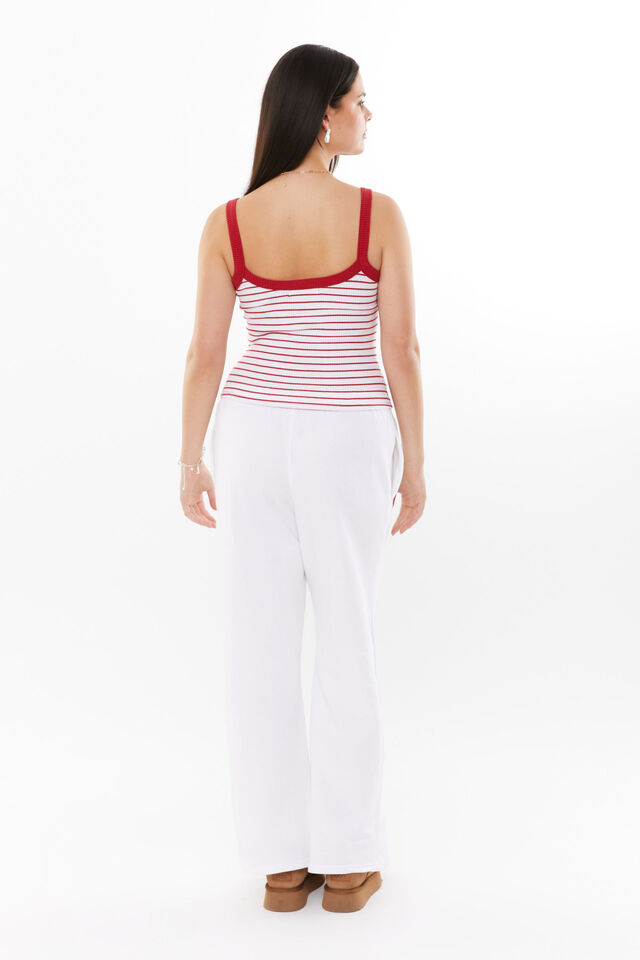 Riri Scoop Neck Tank, RED STRIPE