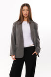 Vienna Baggy Blazer, CHARCOAL MARLE - alternate image 1