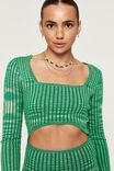 Steely Long Sleeve Knit Midi Dress, APPLE GREEN SPACEDYE