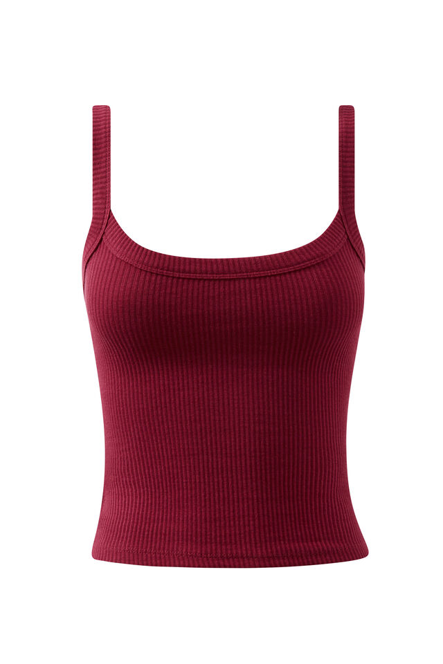 Riri Scoop Neck Tank, WILD BERRY
