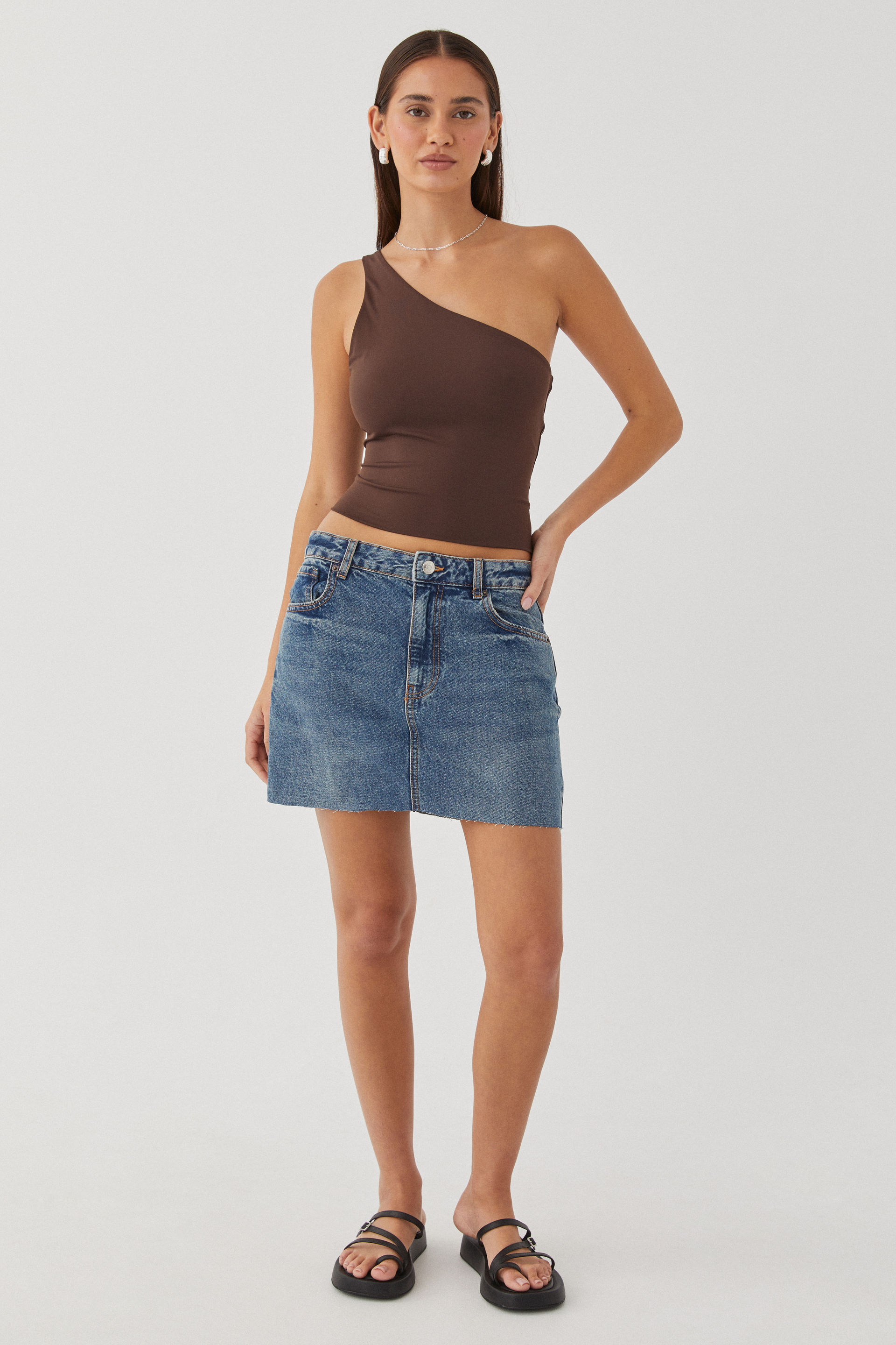 White denim sales skirt supre