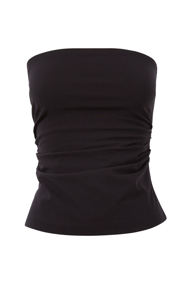 Eva Strapless Top, BLACK