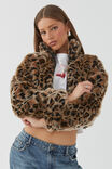 Brooke Cropped Faux Fur Jacket, LEOPARD - alternate image 2