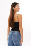 Soft Ruched Cami, BLACK - alternate image 4