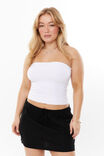 Soft Longline Tube Top, WHITE - alternate image 1