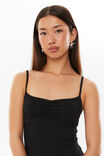 Renee Ruched Cami, BLACK - alternate image 4