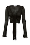Paris Tie Front Knit, BLACK - alternate image 6