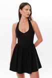 Kaylee Halter Mini Dress, BLACK - alternate image 2