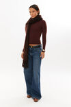 Luxe Long Sleeve Longline Tee, WINTER WINE - alternate image 3