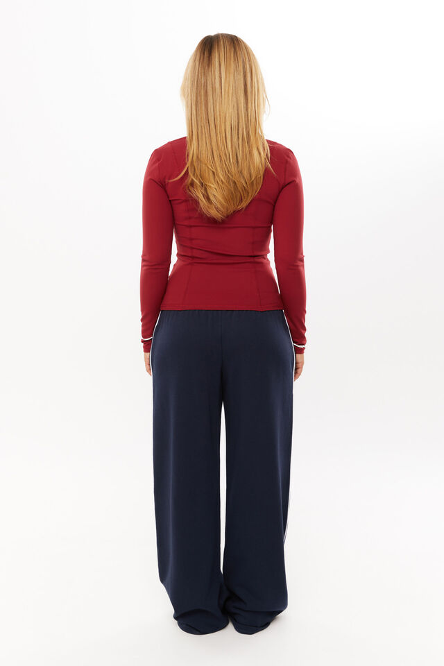 Tammy Active Zip Through Jacket, DEEP CHERRY