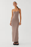 Luxe Sleeveless Maxi Dress, MINK BROWN - alternate image 4