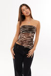 Sara Strapless Mesh Top, TULA TIGER BROWN - alternate image 2