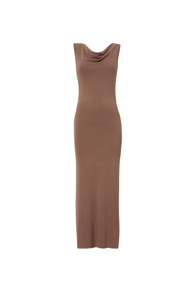 Soft Capri Maxi Dress, BROWN CAROB