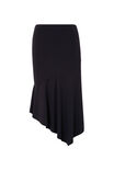Luxe Asymmetrical Midi Skirt, BLACK - alternate image 6