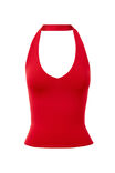 Luxe Halter Top, LIPSTICK RED - alternate image 6