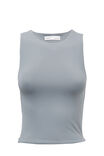 Luxe Cropped Tank, MOONLIGHT GREY - alternate image 2