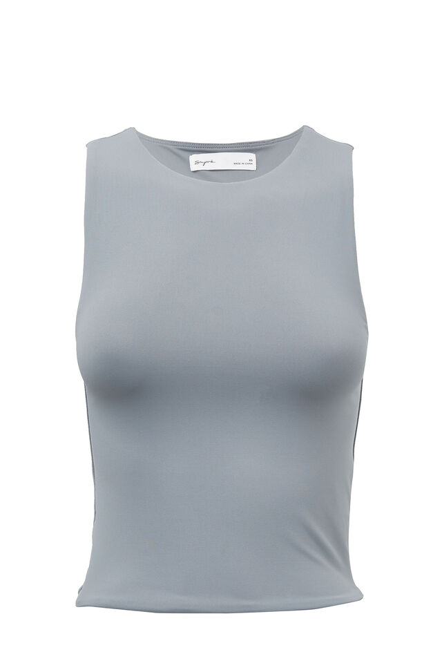 Luxe Cropped Tank, MOONLIGHT GREY