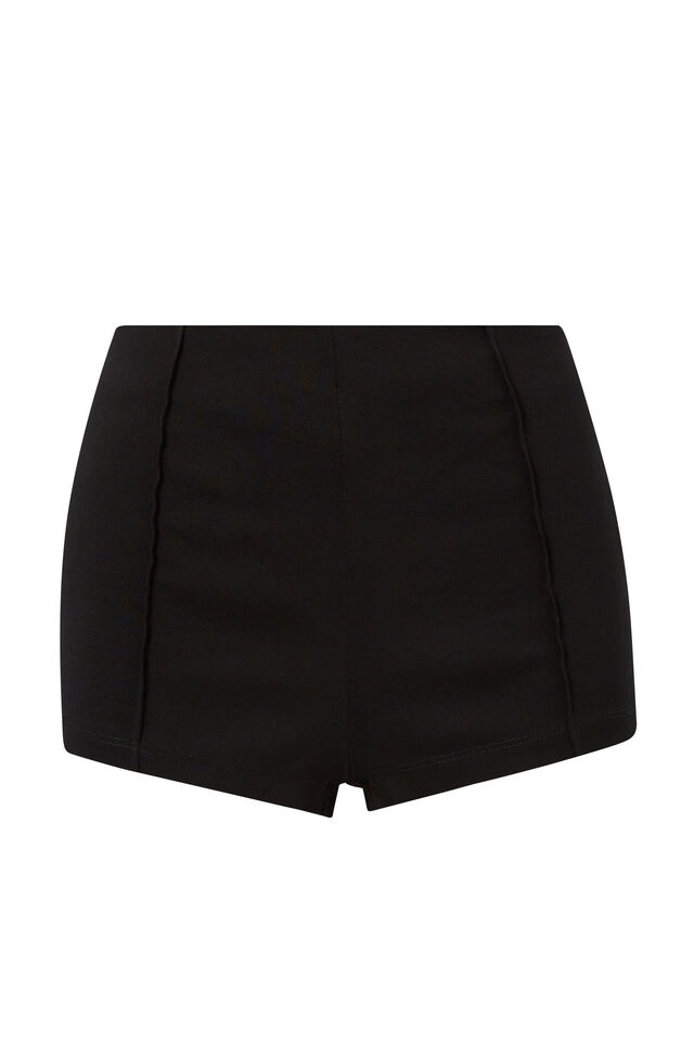 Ash Ponte Micro Short, BLACK