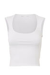 Luxe Scoop Neck Tank, WHITE - alternate image 2