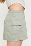 Kelly Cargo Wrap Skirt, MATTE GREEN - alternate image 2