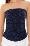 Eva Strapless Top, JANE SPOT NAVY WHITE - alternate image 4