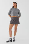 Carli Wrap Tailored Mini Skirt, CHROME GREY PINSTRIPE - alternate image 2