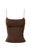 Luxe Longline Cami, ESPRESSO BROWN - alternate image 6