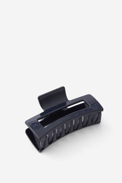 Single Hair Claw, MIDNIGHT NAVY/RECTANGLE