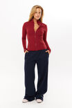 Tammy Active Zip Through Jacket, DEEP CHERRY - alternate image 2