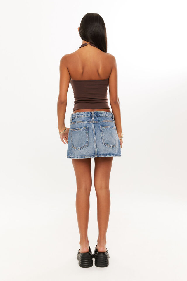 Kristi Ruched Halter Top, CHOC ECLAIR