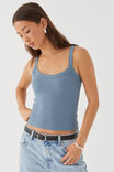 Riri Scoop Neck Tank, WEATHERED TEAL - alternate image 1