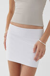 Luxe Hipster Mini Skirt, WHITE - alternate image 5